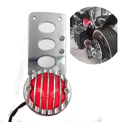 Hot Chrome Metal Axle Side Mount License Plate Rear Taillight Bracket For Harley Hot Chrome Metal Axle Side Mount License Plate Rear Taillight Bracket For Harley